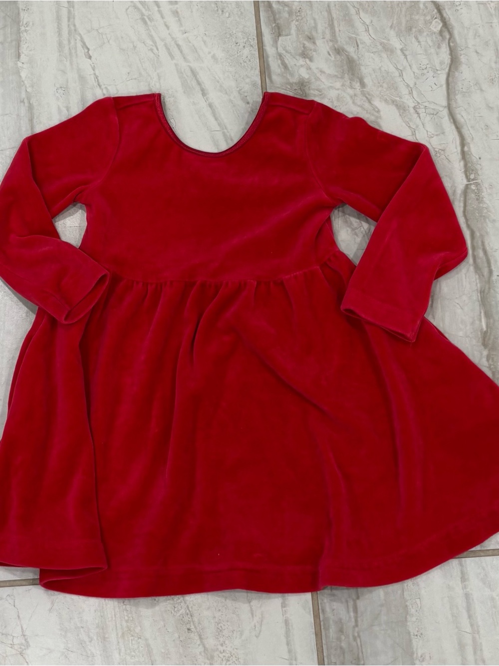 Hanna Andersson Red Velour Dress Girls US 2 Sz 100 Classic Holiday